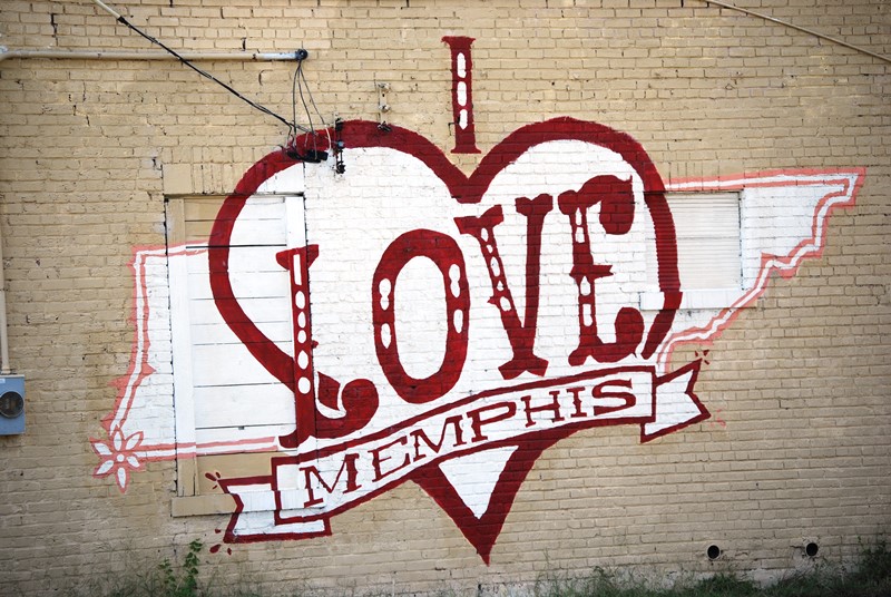 I Love Memphis Graffiti on Wall